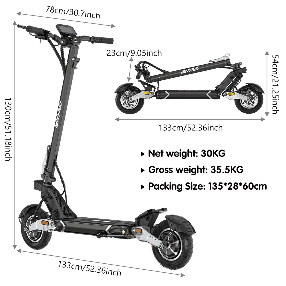 iENYRID ES30 high power lots of surge and speed electric scooter full suspension