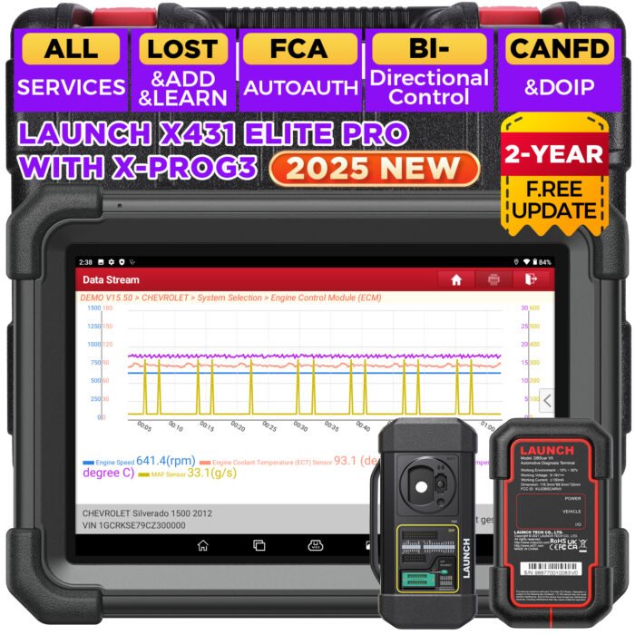 LAUNCH X431 IMMO Elite Car Key Programming Tools OBD OBD2 Full System Diagnostic Scanner with 15+ Reset Immobilizer Programmer