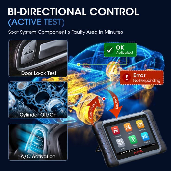 Autel MaxiPRO MP808S OBD2 Diagnostic Scanner More Advanced Scan Tool Bi-directional Upgraded of DS808 & Same as MS906 - Image 3