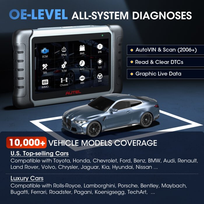 Autel MaxiPRO MP808S OBD2 Diagnostic Scanner More Advanced Scan Tool Bi-directional Upgraded of DS808 & Same as MS906 - Image 4