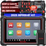 Autel MaxiPRO MP900-BT KIT Scanner: 2025 Level-up of MP900Z-BT, MP808BT Pro, MP808BT KIT with DoIP CAN-FD, 40+ Services, OE ECU Coding, 11 PCS OBD1 Cables, Bi-Directional, 150+ Makes, FCA Renault SGW
